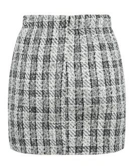Plaid tweed Casual street wear office ladies Skirt