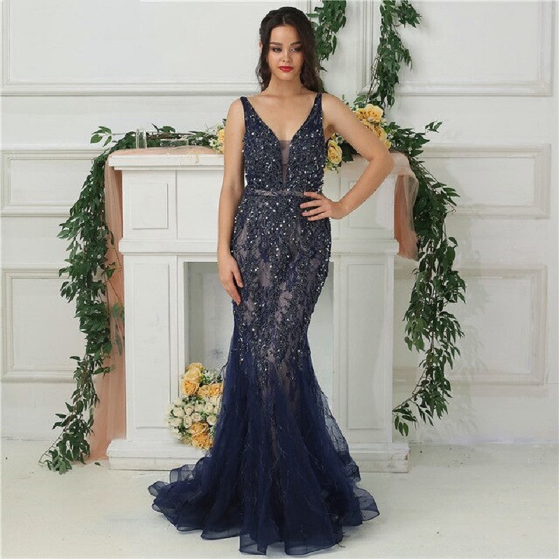 Sexy Long Sequin Mermaid Formal Evening Party Gown - Power Day Sale