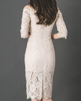 Stretch Cut Out Sexy Lace Dresses