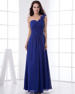 Elegant Floor Length One Shoulder Bridesmaid Dress