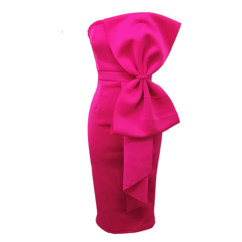 Elegant Solid Color Knee-length Bodycon Dress - Power Day Sale