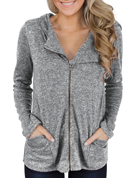 Outerwear Hoodies Long Sleeves Hooded Sweatshirt - Power Day Sale
