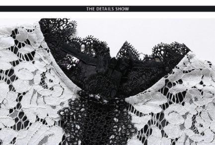 Sexy Hollow Out Lace A-Line Elegant Party Dress - Power Day Sale