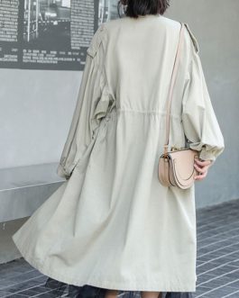 Stand Collar Long Sleeves Casual Coat