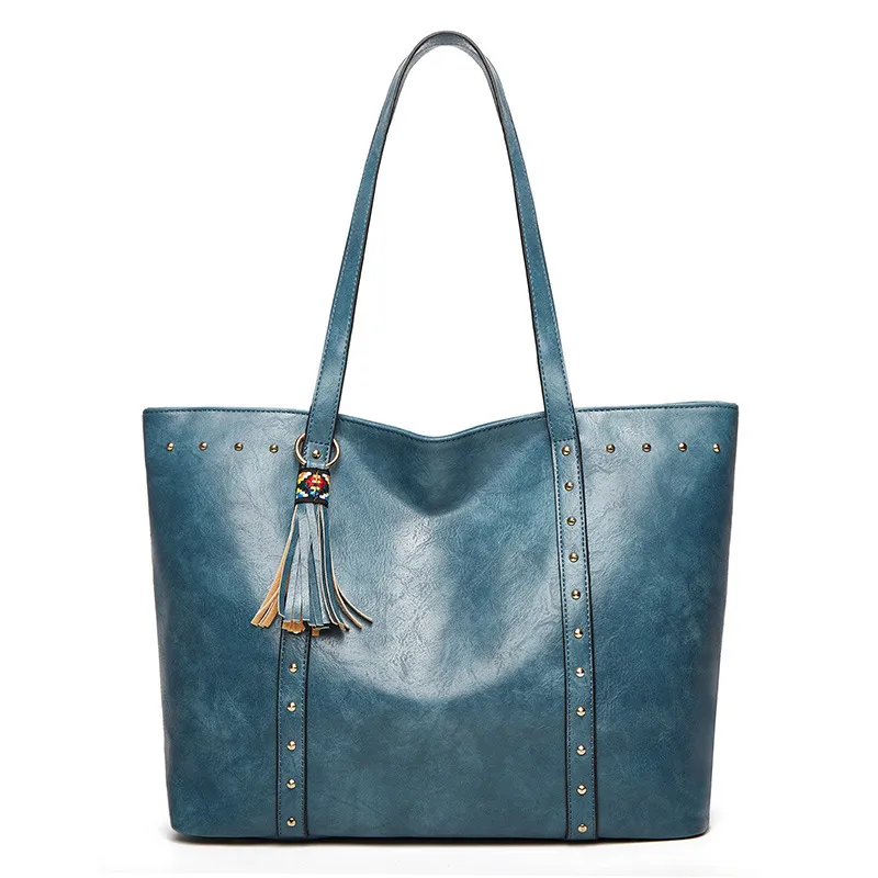Tassel Large Capacity Tote Handbags Fashion Versatile Shoulder Bags