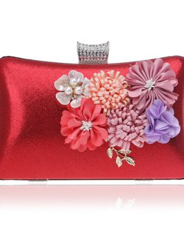 Beaded Leaf Flower Party Clutches