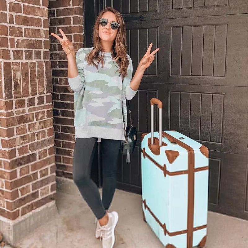 Camouflage Printed Oversized Casual Sweatshirt Hoodies