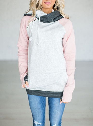 Classic Hooded Sweatshirt with Thumb Holes - Power Day Sale