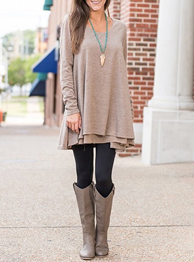 Double Layer Tunic Dress - Power Day Sale