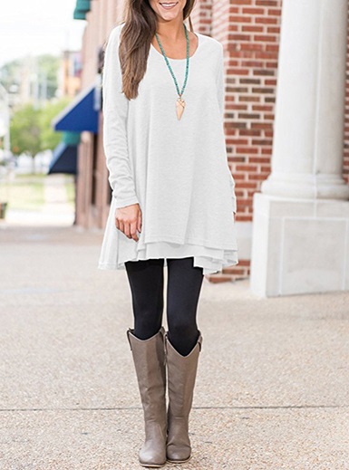 Double Layer Tunic Dress - Power Day Sale