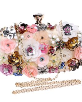 Embroidery Floral Flower Handbag