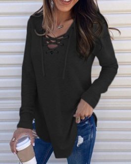Laces and Grommets Casual Top
