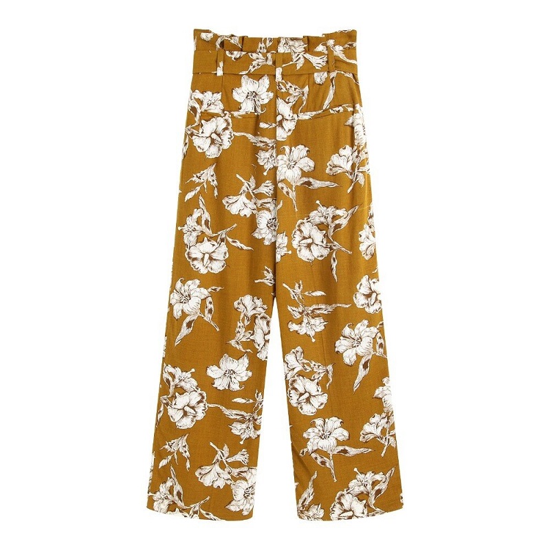 Lily Floral Suit High Waist Wide Leg Pants Outfit - Power Day Sale