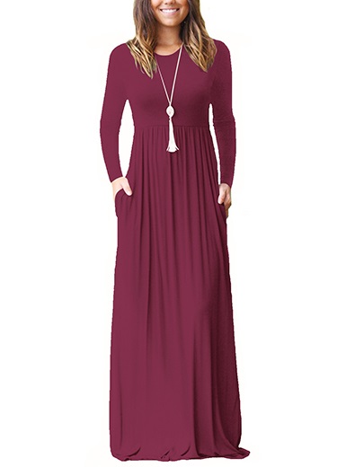 Long Sleeve Casual Attire Maxi Dress - Power Day Sale