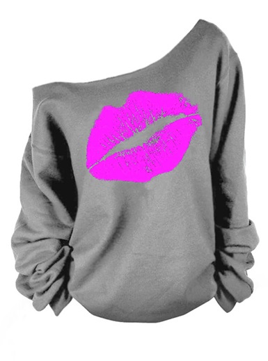 Long Sleeved Lipstick Logo Sweatshirt - Power Day Sale