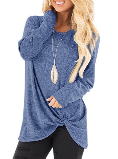 Long Sleeves Knotted Casual top - Power Day Sale