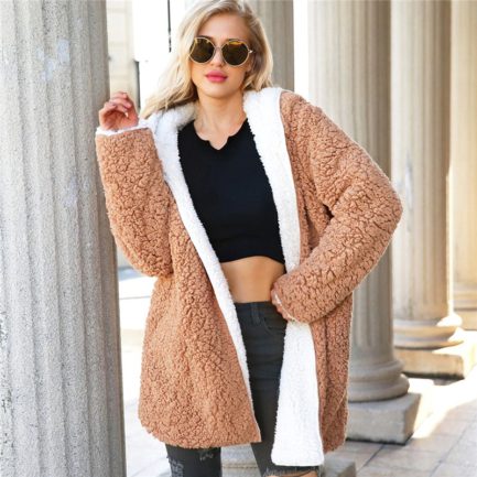 Reversible Hoodies Elegant Street wear Warm Teddy Coat - Power Day Sale