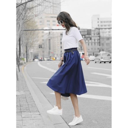 Fashion A Line Casual Midi Skirt - Power Day Sale