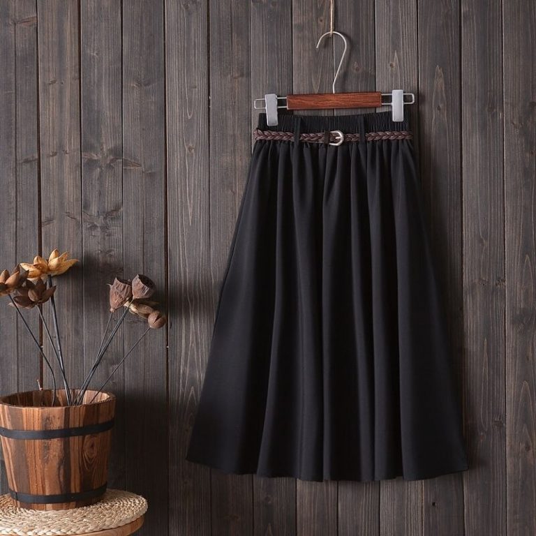 Fashion A Line Casual Midi Skirt - Power Day Sale