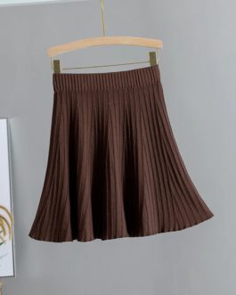 Knit Above Knee Mini Skirt