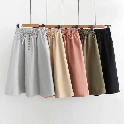 Lace Up A Line Elegant Skirt - Power Day Sale