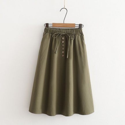 Lace Up A Line Elegant Skirt - Power Day Sale