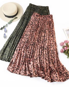 Leopard Printing Luxurious Long Skirt