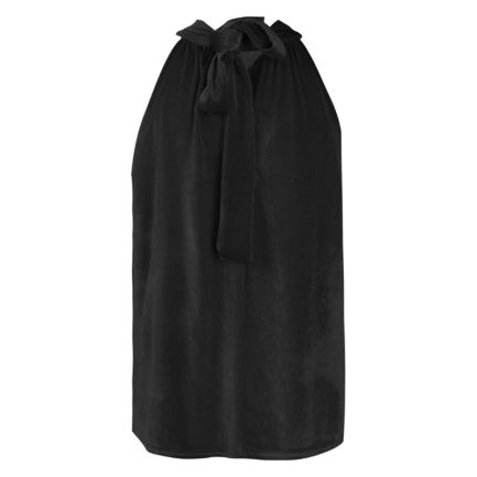 Sexy Halter Bow Ties Pleated Velvet Off Shoulder T-shirt - Power Day Sale