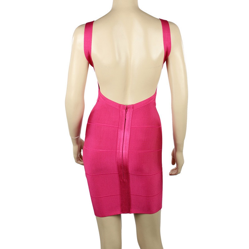 Backless Sexy HL Bandage Night Club Party Mini Dress - Power Day Sale