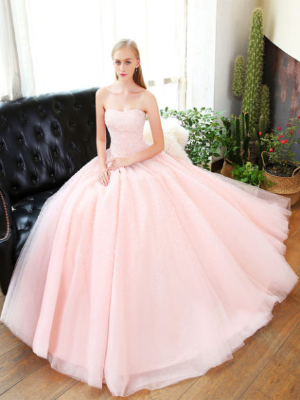 Beading Princess Pageant Strapless Soft Tulle Quinceanera Dress - Power ...