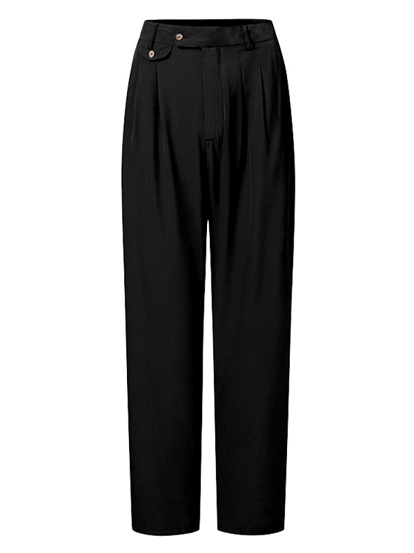 Casual Button Solid Color Harem Pants Trouserss - Power Day Sale