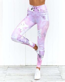 High Waist Floral Printed Yoga Pants