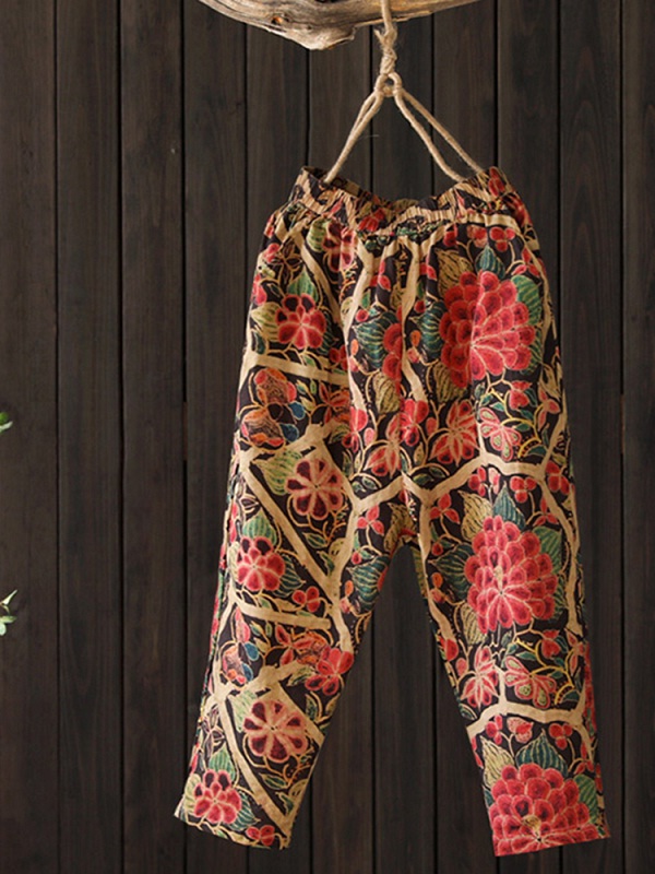 floral baggy pants