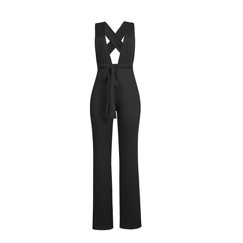 Multi-way Sexy Halter Deep V Neck Jumpsuits - Power Day Sale