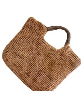 New Hot Rattan Handle Knitted Handmade Bags