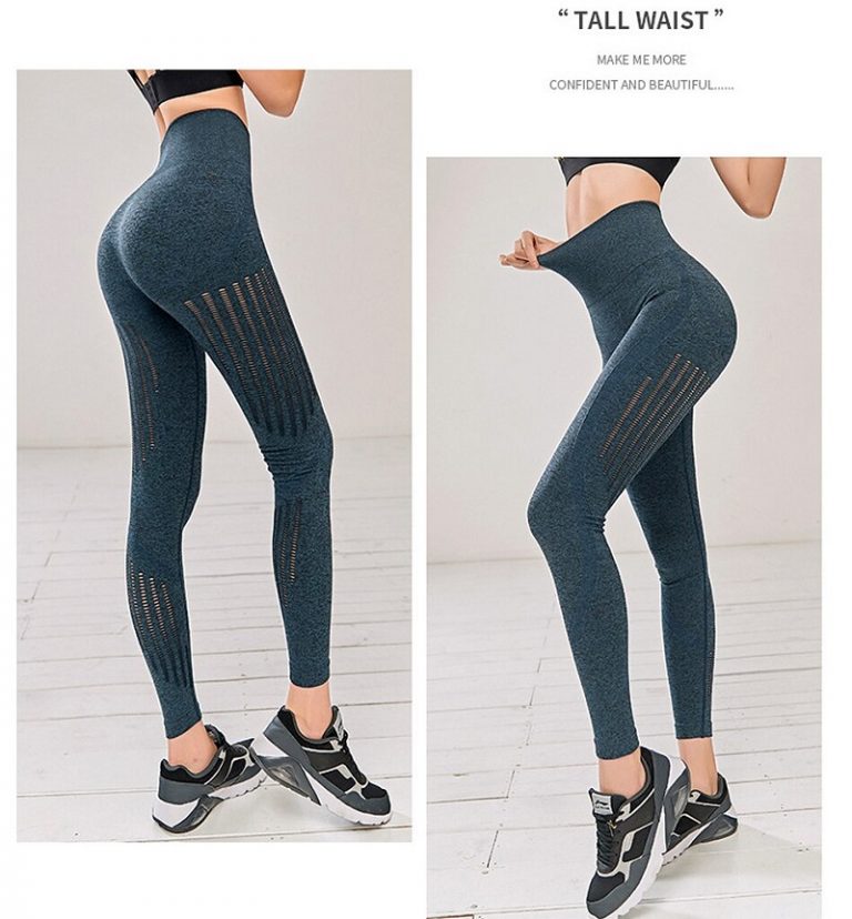 Sexy Cut Out High Waist Slim Exercise Sportswear Leggings - Power Day Sale
