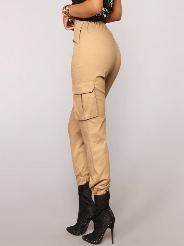 Solid Color High Elastic Waist Casual Harem Pants - Power Day Sale