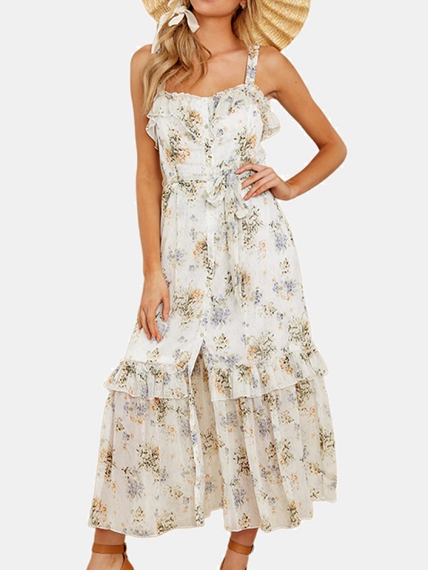 maxi front split dress