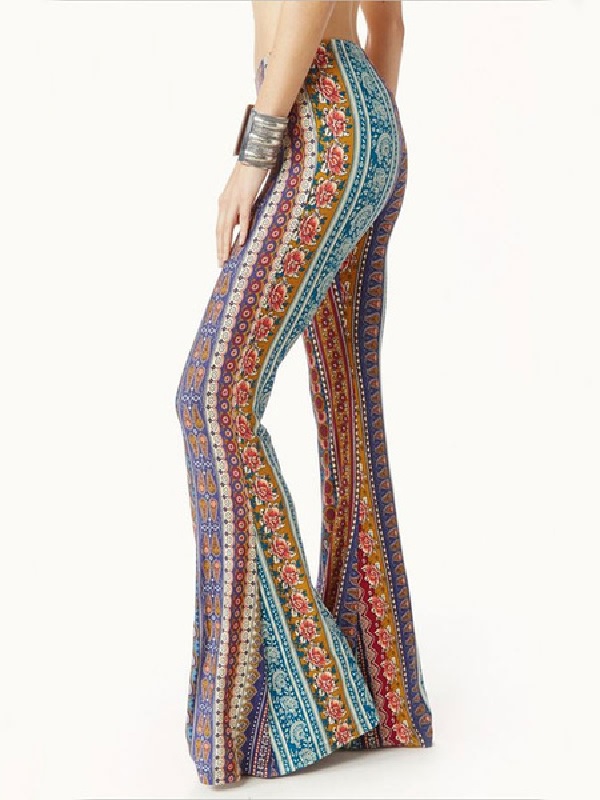 bohemian bell bottom pants