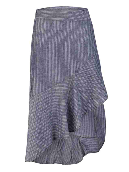 Casual Ruffle Printed Polyester Skirt - Power Day Sale