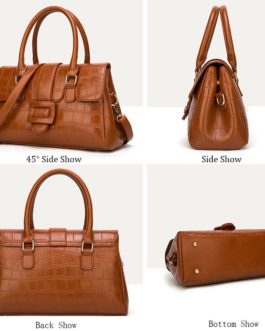Crocodile Pattern Shoulder Leather Handbags