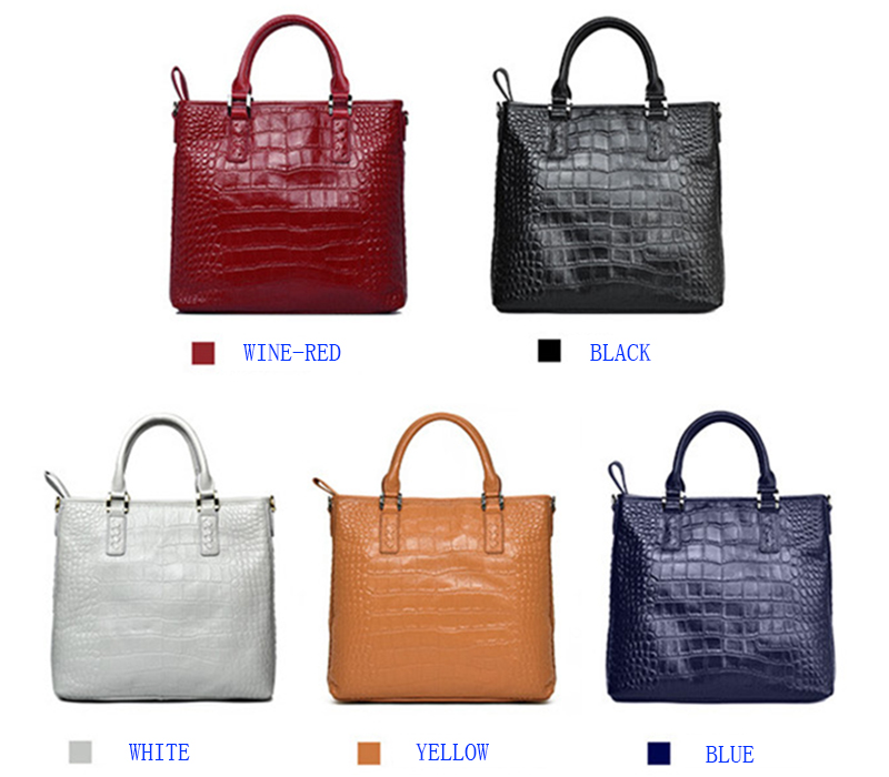 High Quality Crocodile Pattern Genuine Leather Bag - Power Day Sale
