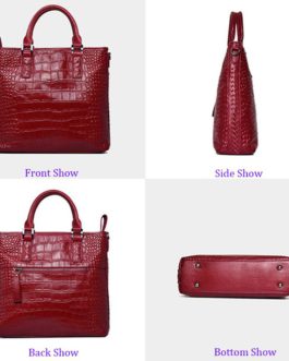 High Quality Crocodile Pattern Genuine Leather Bag