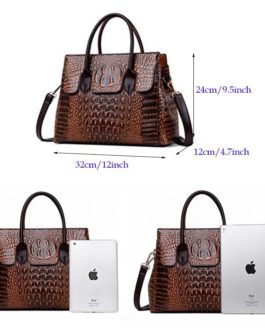 Luxury High Quality Classic Crocodile Pattern Handbag
