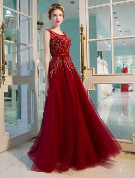 Luxury Tulle Beading Floor Length Formal Evening Gowns (Copy) - Power ...
