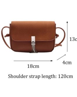PU Leather Messenger Crossbody Bags Tassels Small Satchel
