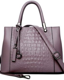 Real Leather Crocodile Pattern Shoulder Bag