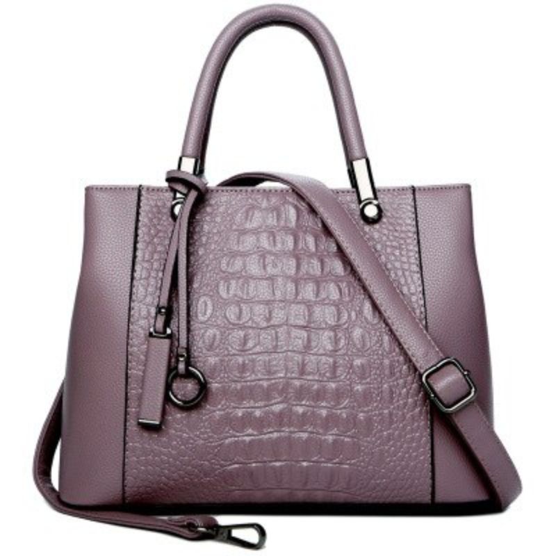 Real Leather Crocodile Pattern Shoulder Bag - Power Day Sale