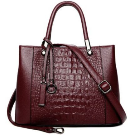 Real Leather Crocodile Pattern Shoulder Bag - Power Day Sale