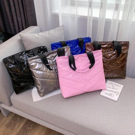 Simple Handbag Fashion Padded Cotton Casual Shoulder Bag - Power Day Sale